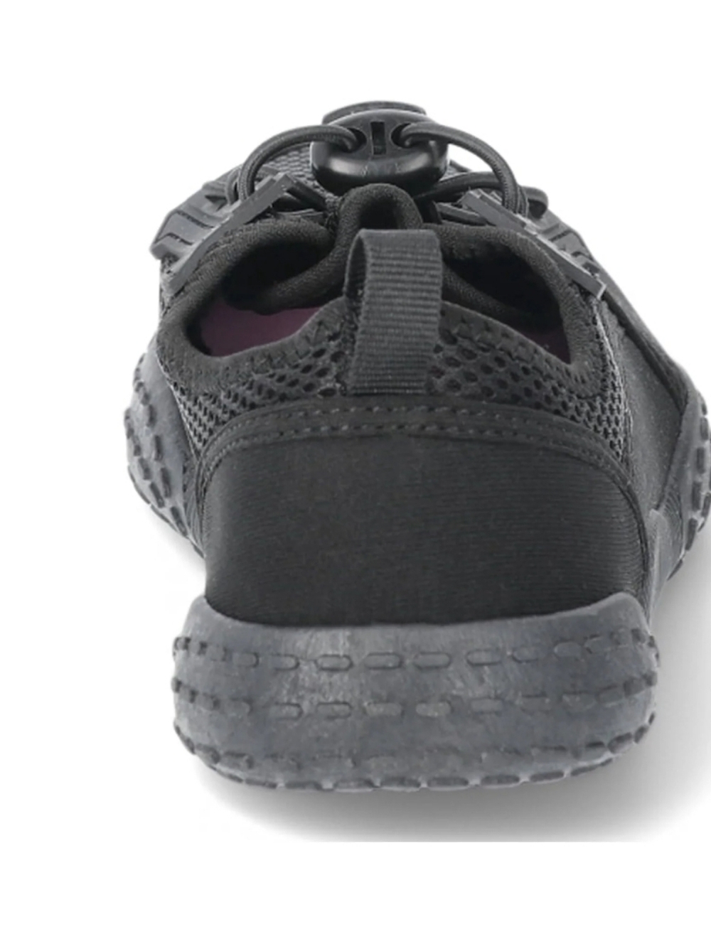 Athletic Works Women’s Black Mesh Slip-On Sneaker with Pink Insole. T5 - Picture 4 of 4